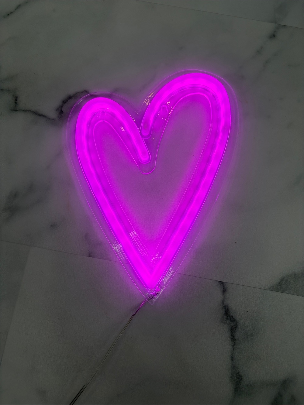 Neon Heart Light - Pink LED Party Sign